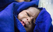 A newborn child just minutes after birth at Kenyatta National Hospital in Nairobi. Photo: Concern Worldwide.