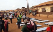 Locals register with Concern to receive assistance.