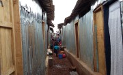 Rows of rebuilt houses in Kroo Bay.