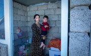 Mother Amal with her youngest son Hevi (3). Photo: Gavin Douglas/Concern Worldwide.