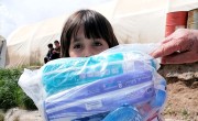 Distribution of COVID-19 prevention Hygiene Kits at IDPs camp Dohuk Kurdistan Iraq Photo: OCHA.