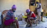 In Port-au-Prince, communities are learning how to make soap themselves. Photo: Dieu Nalio Chery