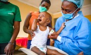 11-month-old Mark Moses is treated at Mukuru Health Centre.