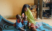 Sauweka Son Allah is mother to twins Hassan and Housseini (16 months), pictured at The Integrated Health Centre (CSI) Koufan, Tahoua. Photo: Ollivier Girard / Concern Worldwide