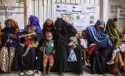 Women and babies in the Obosibo Halane Health Centre in Mogadishu, supported by Concern Worldwide. Photo: Ed Ram/Concern Worldwide
