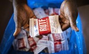 RUTF is unpacked at Boyali Health Center in Central African Republic. (Photo: Ed Ram/Concern Worldwide)
