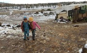 A photo taken at an informal refugee settlement in northern Lebanon after Storm Vladimir in January 2016. Photo: Concern Worldwide.