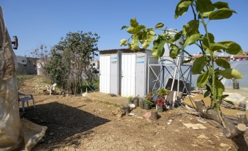 Latrines built by Concern on an informal settlement for Syrian refugees. Photo: Darren Vaughan