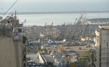 Scenes of destruction in Beirut after an explosion in early August 2020. Photo: Dom Hunt / Concern Worldwide.
