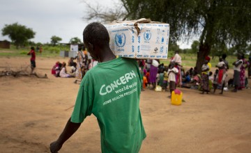Concern staff work tirelessly at a nutrition clinic in South Sudan