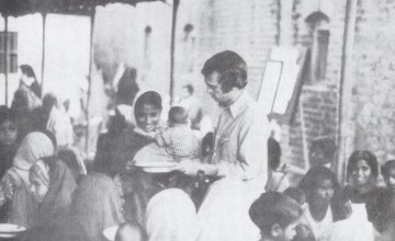 Irwin Shorr supervising Concern's Nutrition Unit in Saidpur, Bangladesh, 1973