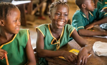 Girls in a classroom in Sierra Leone