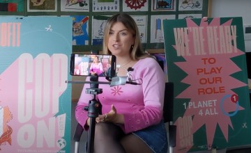 Concern climate youth ambassador Jenny Salmon talking to journalists about her upcoming trip to COP27