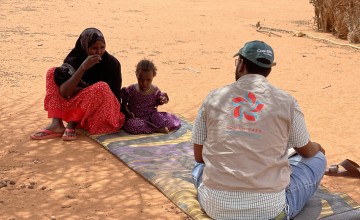 Nimco speaking with a Concern member of staff