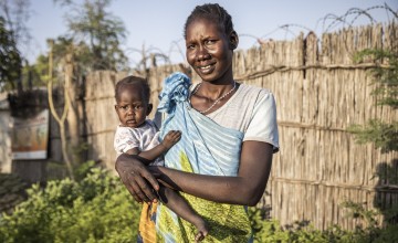 Nyalat with her small child