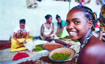 Melanie works in a plant that processes pepper and ginger in Farafangana, Madagascar.