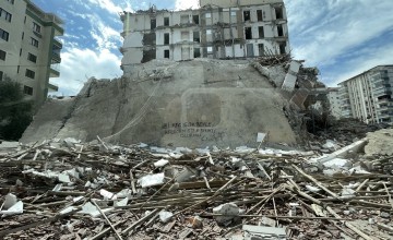 Rubble from earthquake in Malatya