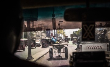 The road between the Peace hotel and Banadir Maternity & Children Hospital in the Wadajir District of Mogadishu. Photo: Ed Ram/Concern Worldwide