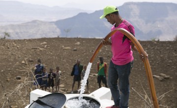 Water being delivered to a community in Northern Ethiopia where rain had not fallen in any appreciable quantity for 3 years.