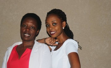 Aline Joyce Berabose with her mother Marie-Ange Beriman