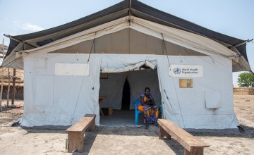 Angelina at the Chotyiel Primary Health Care Centre in Guit County, Unity State, South Sudan. Photo: Eugene Ikua/Concern Worldwide 