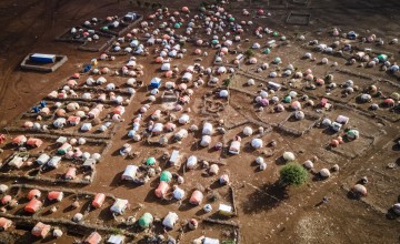 An example of a displacement camp in Somalia. This one is located outside of the large town of Baidoa. Photo: Ed Ram/Concern