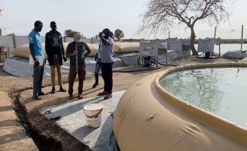 The Bentiu Water Treatment Plant and Rubkona Surface Water Treatment System (SWAT) managed by Concern in Bentiu Town and Rubkona supplying water to over 42,000 people on daily basis. Photo: Concern Worldwide