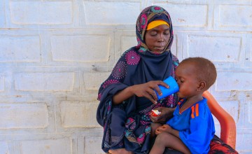 Jamilah* feeding her son, Tadalesh*
