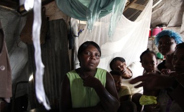 Jeantisse Michelin lives in the Ti Ayiti neighborhood of the Cité Soleil slum with her husband and five children, aged 5 to 19 years old. Photo: Kristin Myers / Concern Worldwide.