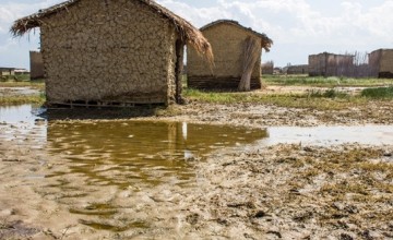Solange’s village one month on from the flooding, houses were washed away and rendered uninhabitable by flood waters. Photo taken by Irénée Nduwayezu/Concern Worldwide.