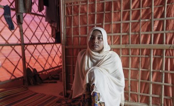 Lukia* escaped her village alongside her neighbours. Photo: Concern Worldwide