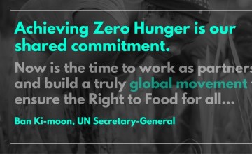 Achieving Zero Hunger is our shared commitment. Photo: Ban Ki-Moon.