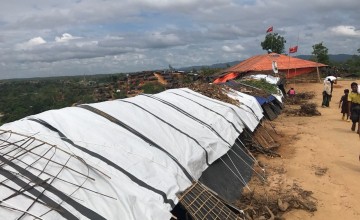 Makeshift shelters built by Rohingya refugees in the Cox’s Bazar refugee camp. Photo: Hasina Rahman/Concern Worldwide.