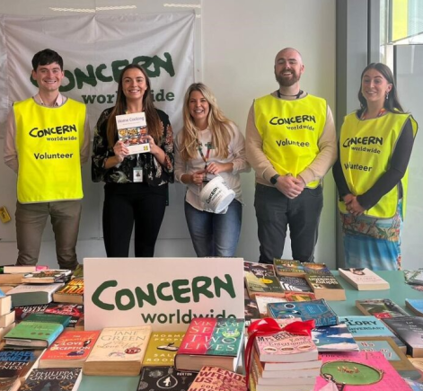 Accenture staff held a booksale to raise money for Concern Worldwide