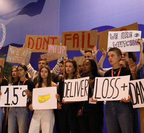 Youth activists demonstrate at COP27