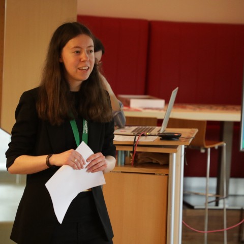 Concern's Victoria Ivory speaking at event