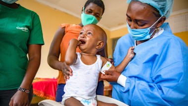 11-month-old Mark Moses is treated at Mukuru Health Centre. 