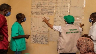 Concern team on a support supervision visit to a health facility in Tahoua, Niger, 2021. Photo: Concern Worldwide.