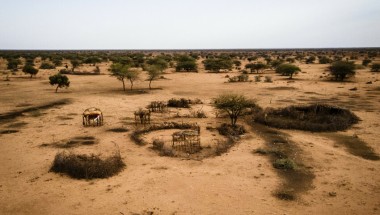 An aerial view of a settlement in Odweine