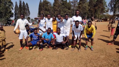 Rwamico team, one of the five local teams that participated at HIV/AIDS prevention awareness campaign in Rwanda