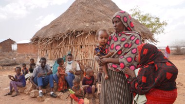 Bishaaro has twelve children, three of whom are under five. They live in the Somali region of Ethiopia. Feeding such a large family has become increasingly difficult. Photo: Conor O&#039;Donovan/Concern Worldwide