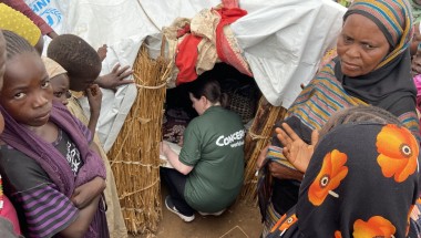 Concern Regional Director Reka Sztopa visits refugees