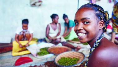 Melanie works in a plant that processes pepper and ginger in Farafangana, Madagascar. 