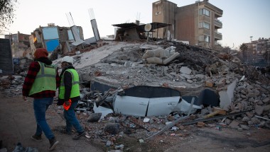 Destruction in the Turkish city of Adiyaman, where most of the city center was destroyed by a powerful earthquake in February 2023.