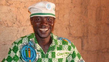 Assoumane Tssiako from Tahoua, Niger is a proud member of the Ecole des Maris. Photo: Jennifer Nolan/Concern Worldwide.