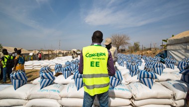 A monthly food distribution in Juba PoC organised by Concern. Photo: Steve De Neef / Concern Worldwide.
