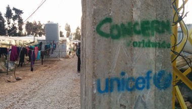 Concern and Unicef-supported Syrian refugee settlement in northern Lebanon. Photo: Concern Worldwide. 