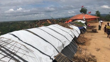 Makeshift shelters built by Rohingya refugees in the Cox’s Bazar refugee camp. Photo: Hasina Rahman/Concern Worldwide.