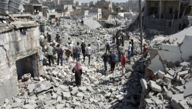 Destruction in Aleppo.
