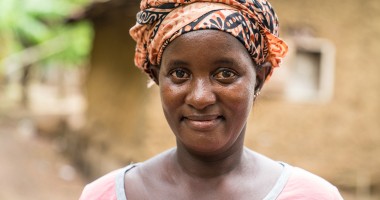 Portrait of Rugiatu Mansaray, a member of the Mother's Club, Sierra Leone.